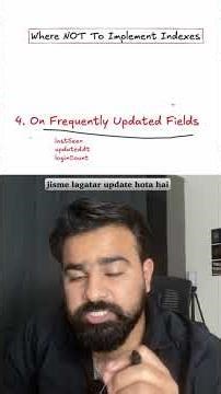 Where NOT to Use Indexing in Databases #frontendcourse #webdevelopment #coding #fullstackdeveloper