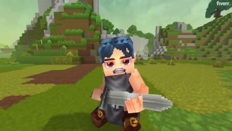 Créez un modèle de personnage hytale personnalisé et une animation fluide d'entité blockbench 3d