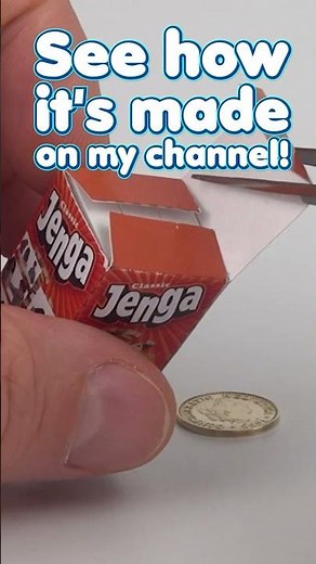 The SMALLEST Jenga in the World! 😱 Tiny Paper Miniature Game + Box (15 Min DIY)