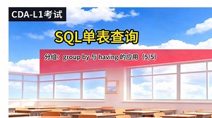 第24集 | SQL单表查询，group by 与 having 的应用