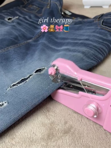 I can't believe how convenient this sewing machine is#HandyHelper #SewingOnTheGo #NoMoreTailorBills #DIYEasy #LifeHack #PortablePerfection#TikTokShopBlackFriday