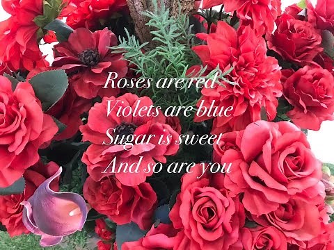 Roses are red, violets are blue