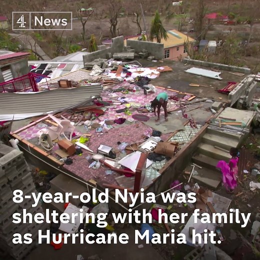 163K views · 1.4K reactions | Hurricane Maria damaged 90 per cent of the Caribbean island of Dominica - one of the region's poorest nations. Nyia, 8, describes how her home has been turned from a paradise to a “ghost town”. | Channel 4 News | Facebook