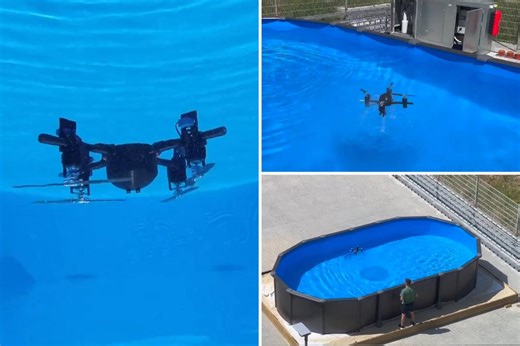 Engineering students build  innovative 3D-printed drone that can switch between water and air