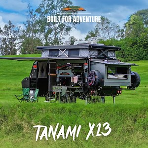 📣 Venture into the heart of Australia’s untamed wilderness with the Tanami X13, your ultimate companion in the journey to discover the untouched. This rugged yet refined camper is meticulously designed to meet the demands of the adventurous spirit while providing all the comforts of home. Now with even more standard inclusions: ☑️ Push Button Electric Roof ☑️ Pedders Foam cell big bore shock absorbers ☑️ AusTuff Off-road Suspension System ☑️ REDARC 2kW Pure Sinewave inverter ☑️ REDARC Battery M