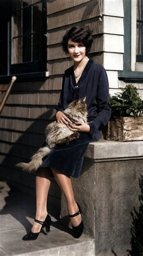 Women and Their Feline Friends | HD Colorized Photographs