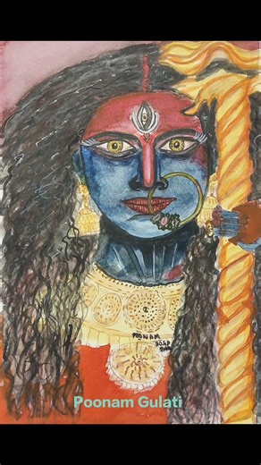 MAA KAALI Swaroop#art #artistsoninstagram #drawing #viral #watercolor #artist #trending #trending