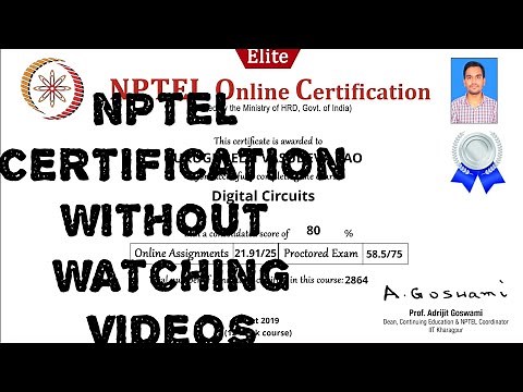 NPTEL certification without watching videos || Tips to get good percentage