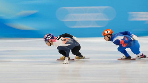 How fast do short track skaters race around the oval?