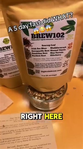 I went on 5-days fast with BREW102. It helps me a lot and I didn't break down! The 102 minerals and benefits of the herbs from BREW102 kept me going. | Big Brain Brew