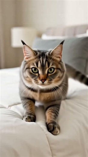 Cat jumps off bed #cat #pets #athlete