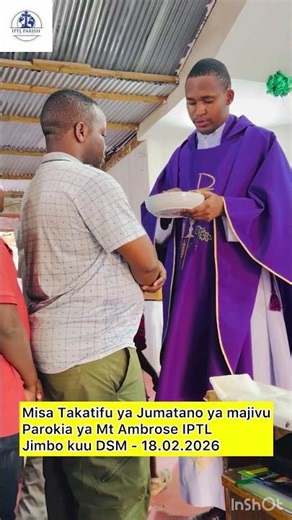 Adhimisho la Misa Takatifu ya Jumatano Majivu iliyoadhimshwa na Paroko Msaidizi Fr. Emmanuel Mbuya