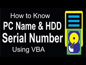 Part 3] How to get PC Name and HDD Serial Number Using VBA
