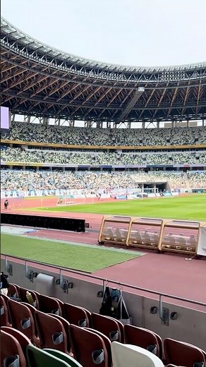 国立競技場 1層メイン中央 107ブロックからの見え方（7列 172番） #mufgスタジアム #座席 #眺め #サッカー #jリーグ #football #soccer #ラグビー #rugby