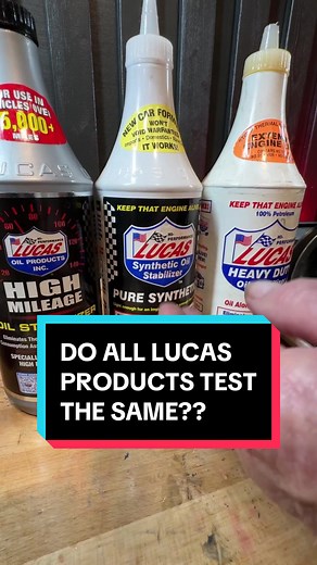 Lucas Oil Additives Comparison Test