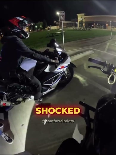 Biker Ran Away In Front Of A Cop After Getting Pulled Over...
