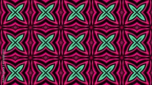 Kaleidoscope seamless looped patterns motion graphics background. 4k