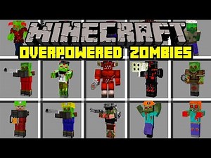 Minecraft OVERPOWERED ZOMBIES MOD! | FIGHT ARMY OF POWERFUL ZOMBIES! | Modded Mini-Game
