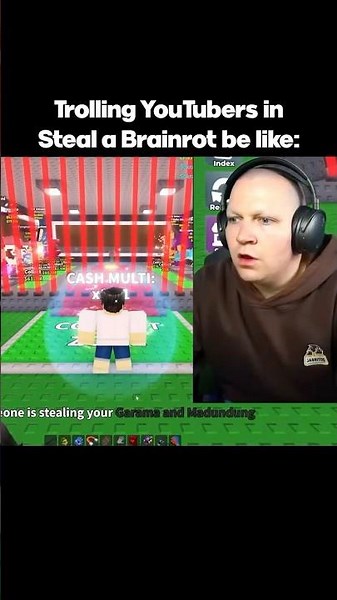 Trolling YouTubers in Steal a Brainrot be like: