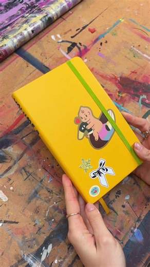 Making stickers is the art equivalent of making lemonade 🍋 Use code MillyGood10 for Ohuhu orders 💗 #stickers #sketchbookart #sketchbook #drawingprocess #arttok