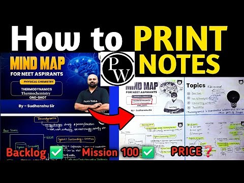 How to Print PW NOTES 😱 | Full Tutorial ✅️ #neet2026 #pw #mission100