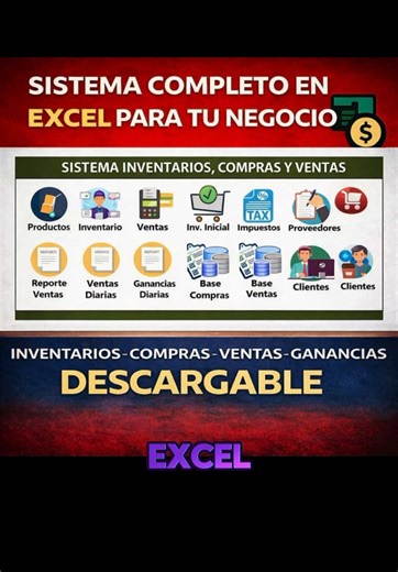 💼 Un sistema en Excel para organizar tu negocio sin complicaciones #negocio #plantilla #inventario