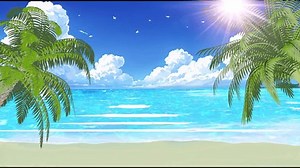 Style Anime Background Summer Beach Palm Stock Footage Video (100% Royalty-free) 3426016547 | Shutterstock