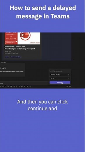 How to send a delayed message in Microsoft Teams #MSTeams