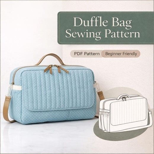 Diaper Bag Sewing Pattern PDF | Beginner Friendly Duffle Bag Pattern | Easy Zip Bag Tutorial | Instant Download Sewing Pattern - Etsy Canada