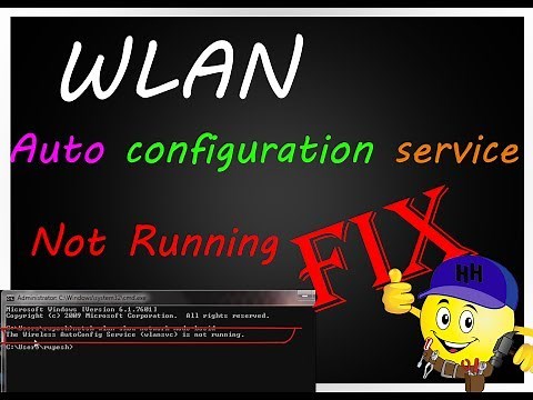 WLAN AutoConfig Service - Windows 7