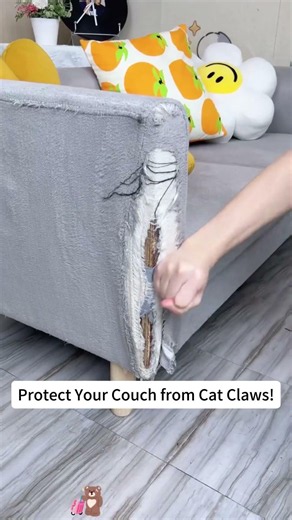 DIY Sofa Protection Against Cat Claws – Before & After