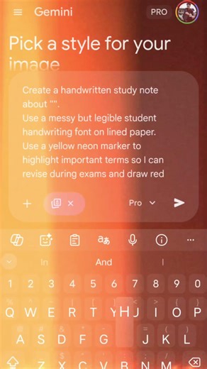 Hand written notes for students