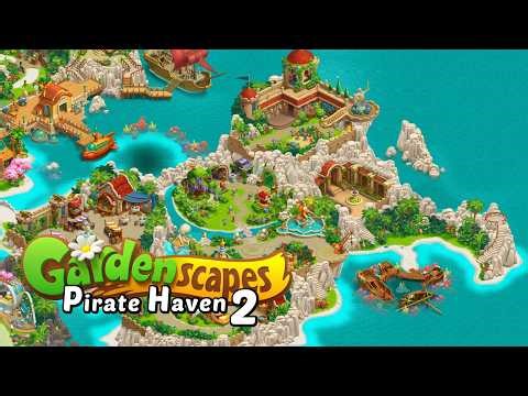 GARDENSCAPES NEW ACRES | Pirate Haven #2 | FULL STORY