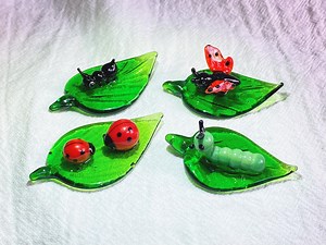 Glass Insects, Blown Glass Animals, Mini Insects, Glass Butterflies, Glass Caterpillars, Home Decoration, Christmas Decoration - Etsy