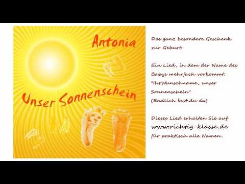 Unser Sonnenschein - Lied zur Geburt mit Wunschnamen