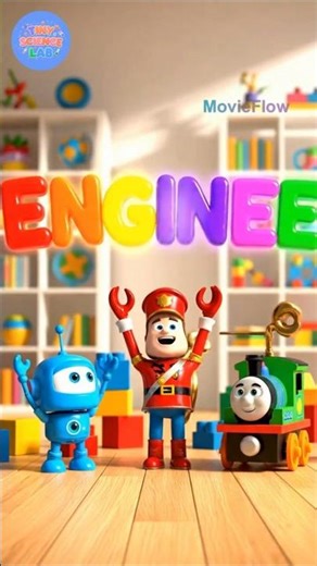 Engineer Toy | Learn to Spell “ENGINEER” with Smart Toy Friends | Tiny Science Lab #kidslearning