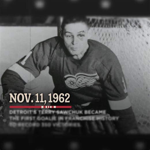 Nov 11, 1962: 350 for Sawchuk 👏 #OTD presented by Coca-Cola | Detroit Red Wings