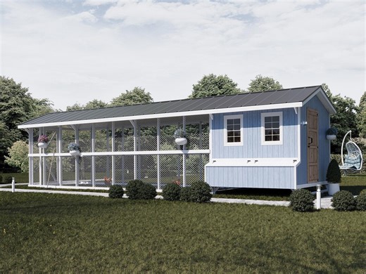 Chicken Coop Plans 8x8   Run 8x24 | DIY Walk-in Hen House | Large Poultry Shelter PDF - Etsy