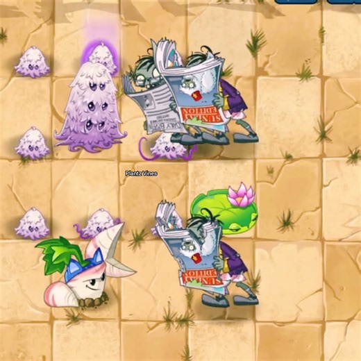 Parsnip Vs Team Zombies Vs Guard Shroom - PvZ 2