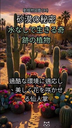 41. 💧🌵砂漠の「生きた貯水槽」！仙人掌の衝撃生存戦略とは？【驚愕】 #仙人掌 #サボテン #砂漠 #生命力 #適応 #植物 #自然 #秘密 #生存戦略