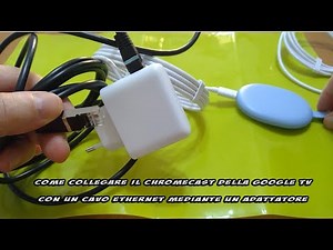 Collegare il Chromecast della Google TV con un cavo ethernet mediante un adattatore