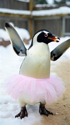Penguin funny dance 🤣