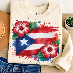 Puerto Rico Flag T-shirt Design: Sublimation PNG (digital Download 5000x5000px) - Etsy