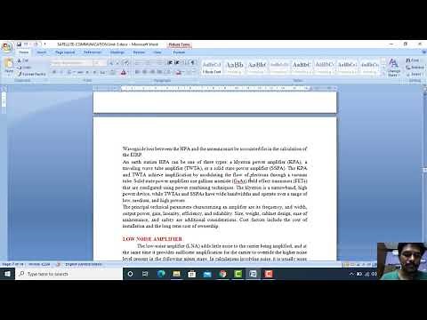 Satellite Communication Unit-5 HPA and LNA (High Power and low noise Amplifers)