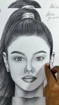 How to draw a face step-by-step, easily​ #easydrawing #drawing #art #shortvideos