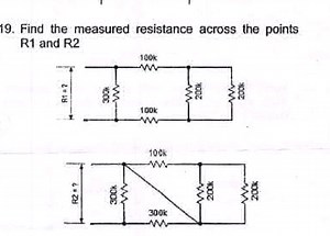 19. Find the measured resistance across the points R 1 and R2... | Filo
