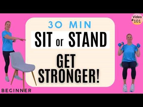 30-Min Seated & Standing Workout for Seniors | Build Strength at Your Own Pace