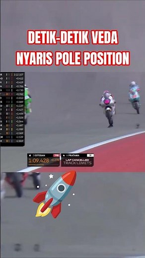 Veda was on the verge of making history with a pole position! Gaspol! 🏁🚀#veda #usgp #indonesia