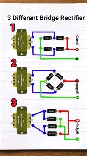 3 Different Diode Bridge Rectifier