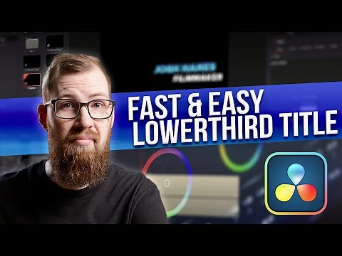 How I Create lower third titles in DaVinci Resolve 18 | Fast & Easy DaVinci Resolve tutorial